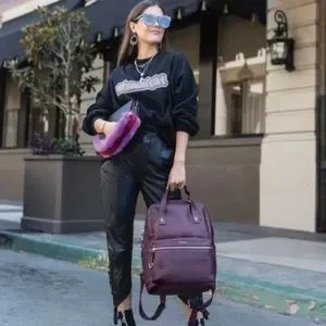 Henri Bendel Influencer Wine burgundy Backpack NEW